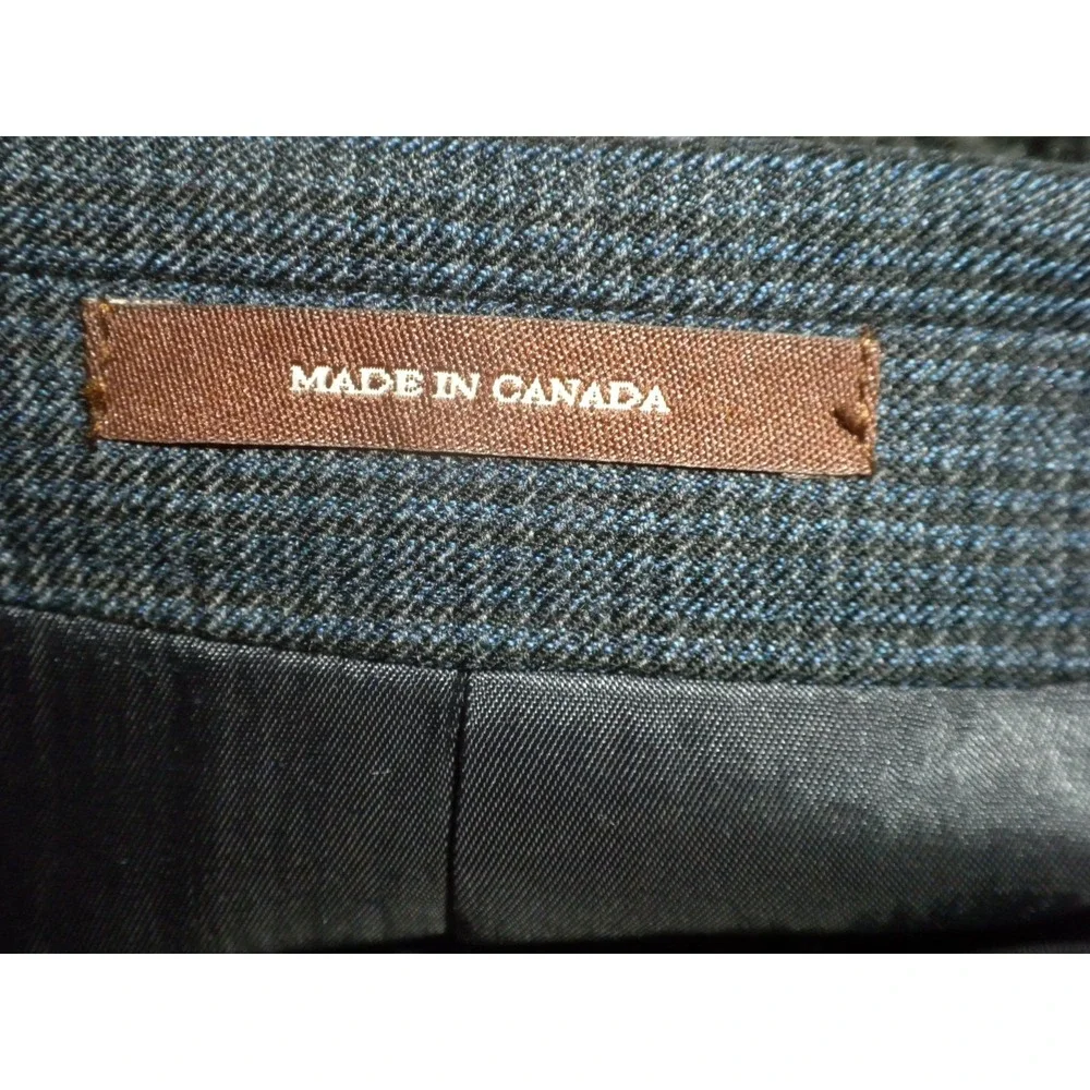 Peter Millar Sport Coat‎ Mens 46R Navy Blue Plaid Flynn Wool Classic Fit Lined